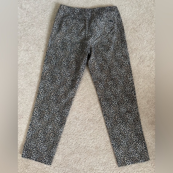 White House Black Market Women’s Slim Ankle Pants Size 4R Leopard Animal Print - Picture 3 of 4